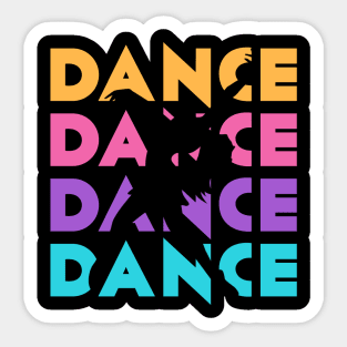 Funny Retro Vintage Dancing Gift For Dancers Sticker